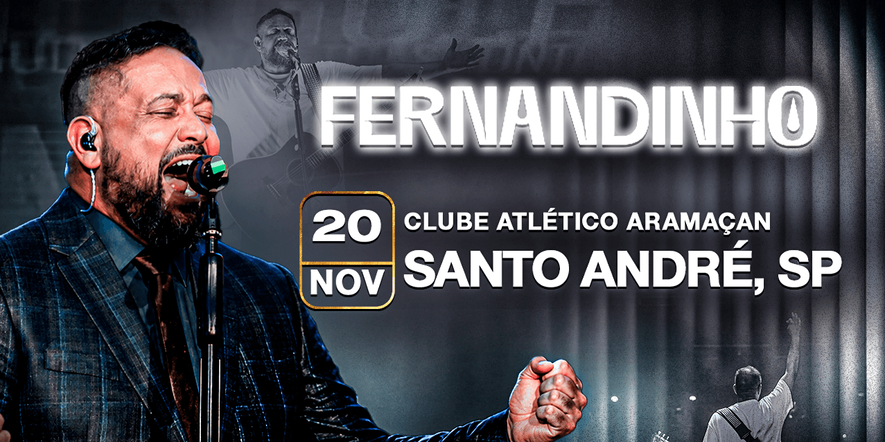 Banner do evento Fernandinho em Santo André